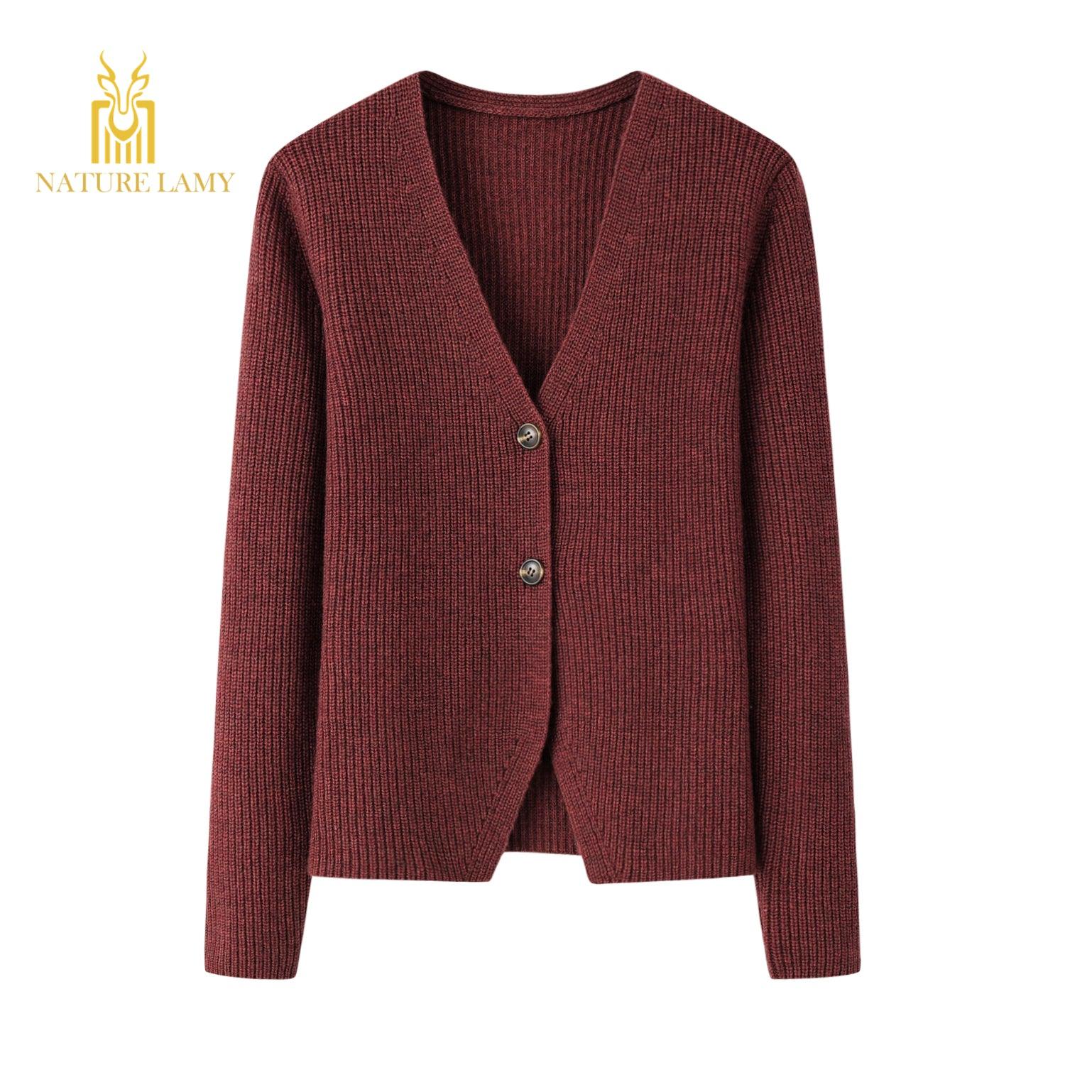 S/W collection of beautiful guage Inner Mongolia cashmere fiber best quality cashmere knitted cardigan - Lamycashmere