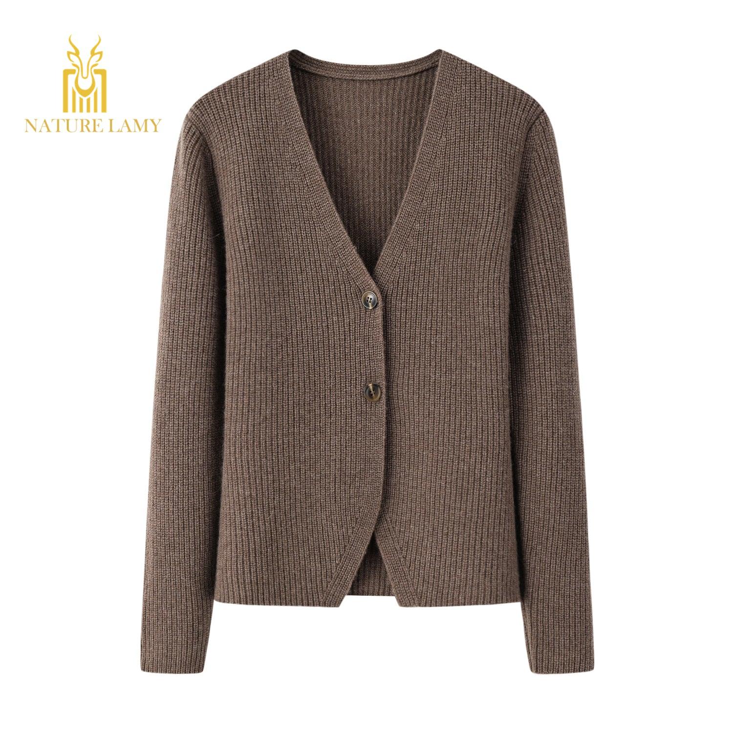 S/W collection of beautiful guage Inner Mongolia cashmere fiber best quality cashmere knitted cardigan - Lamycashmere