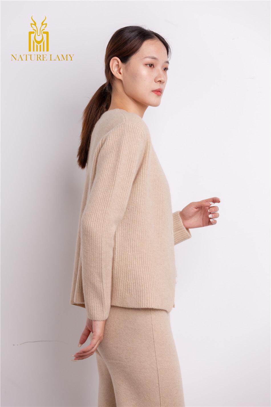 S/W collection of beautiful guage Inner Mongolia cashmere fiber best quality cashmere knitted cardigan - Lamycashmere