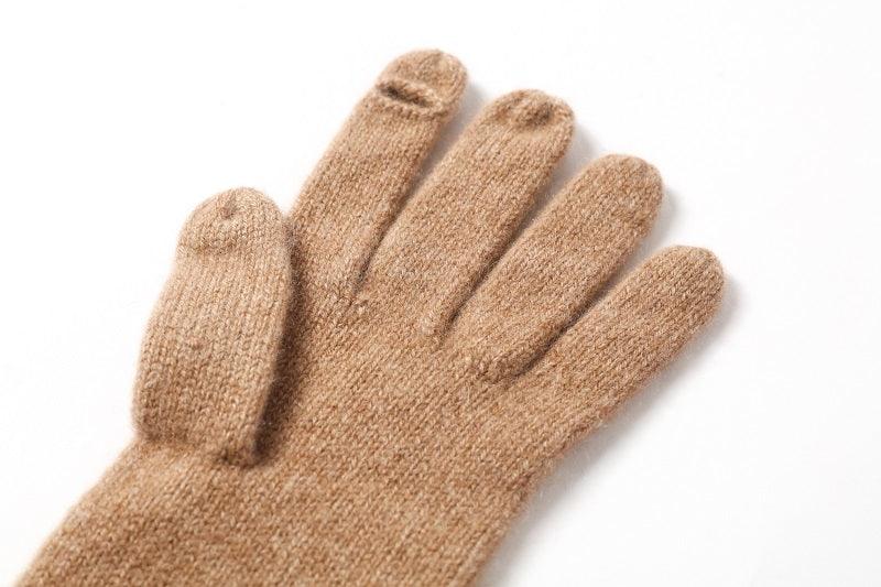 Touch screen pure Cashmere Women Knit gloves - Lamycashmere