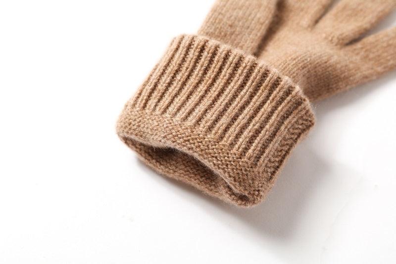 Touch screen pure Cashmere Women Knit gloves - Lamycashmere