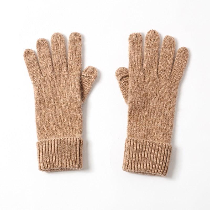 Touch screen pure Cashmere Women Knit gloves - Lamycashmere