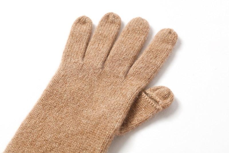 Touch screen pure Cashmere Women Knit gloves - Lamycashmere