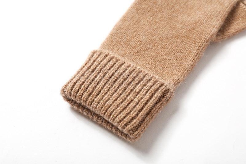 Touch screen pure Cashmere Women Knit gloves - Lamycashmere