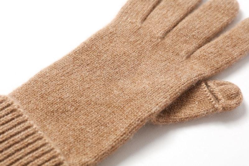 Touch screen pure Cashmere Women Knit gloves - Lamycashmere