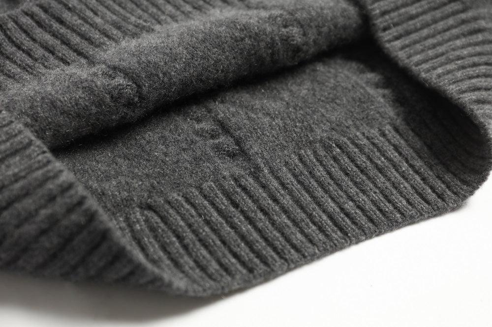 Turtleneck 100 cashmere knitted cable sweater for men - Lamycashmere