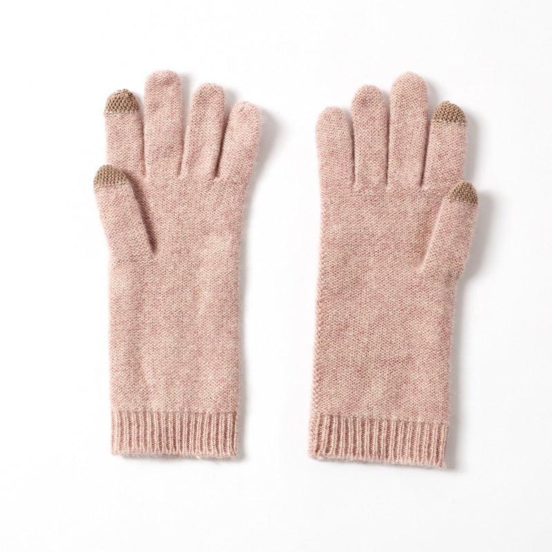 Useful 100%Cashmere Cable Women Knit gloves - Lamycashmere