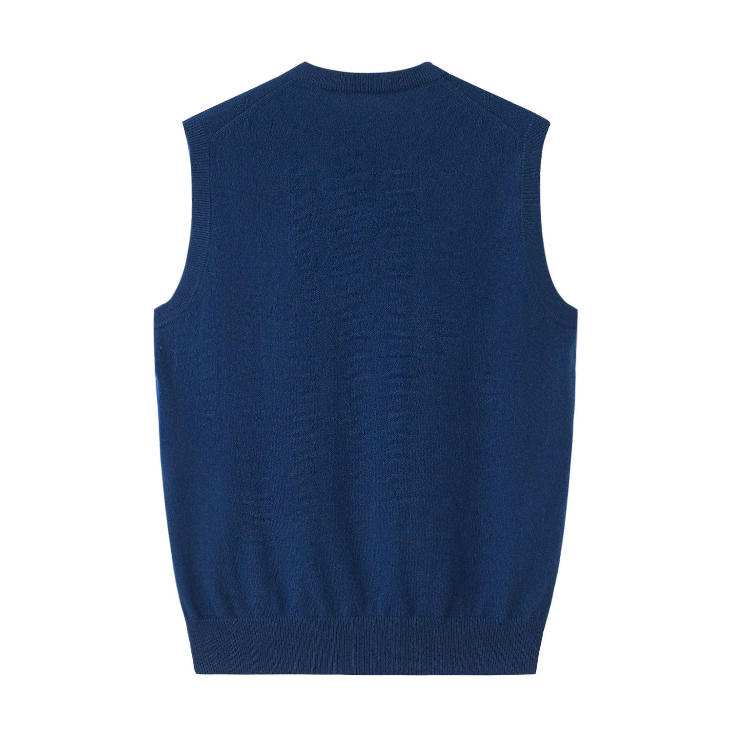 usiness classic style of 100% cashmere v-neck sleeveless - Lamycashmere