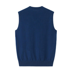 usiness classic style of 100% cashmere v-neck sleeveless - Lamycashmere