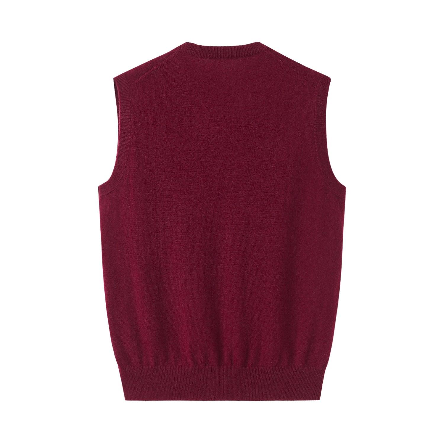 usiness classic style of 100% cashmere v-neck sleeveless - Lamycashmere