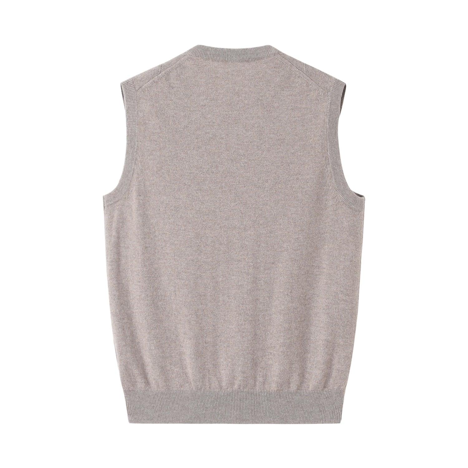 usiness classic style of 100% cashmere v-neck sleeveless - Lamycashmere