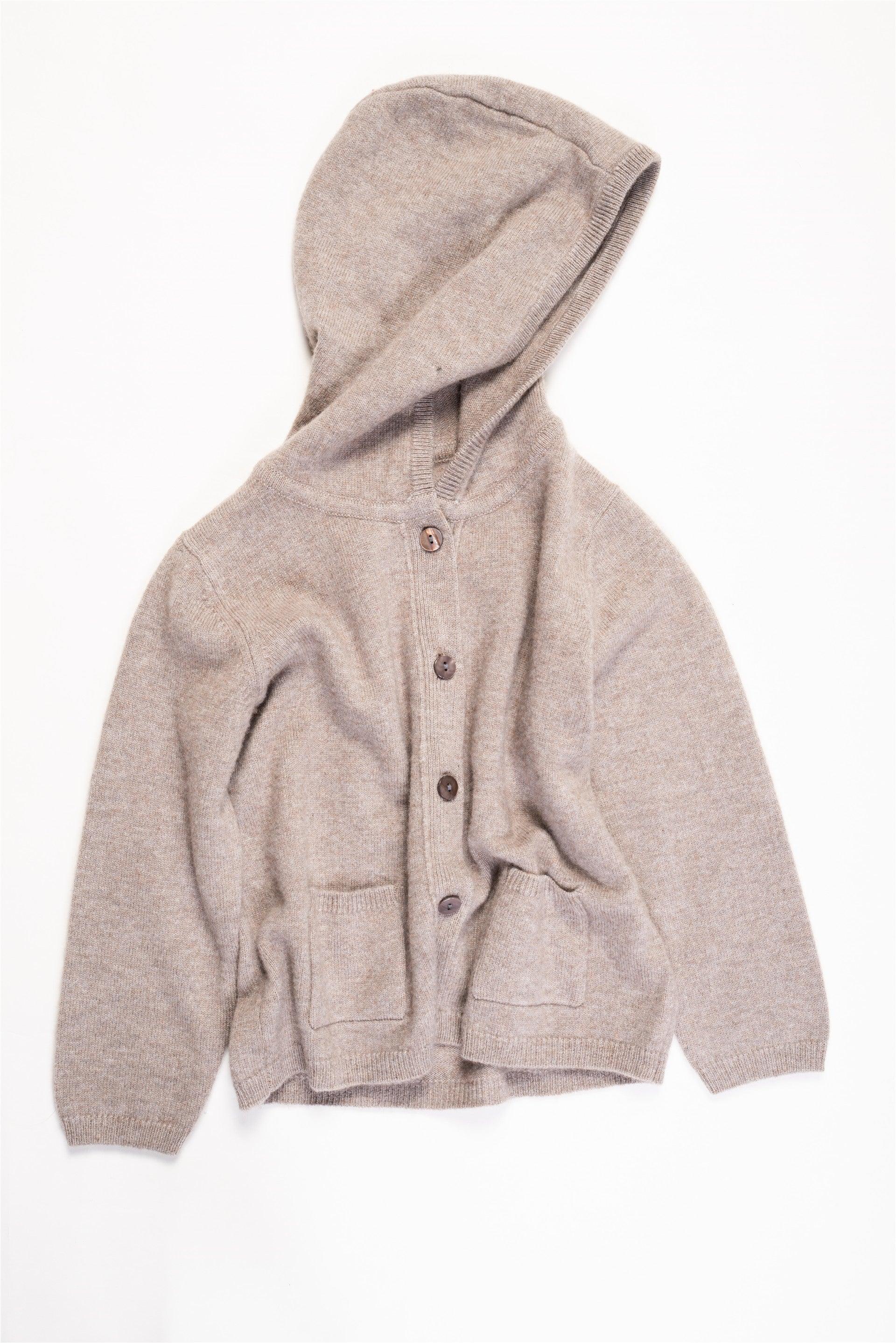 warmly and softly 100 percent cashmere knitted child's hoodies and pants set - Lamycashmere