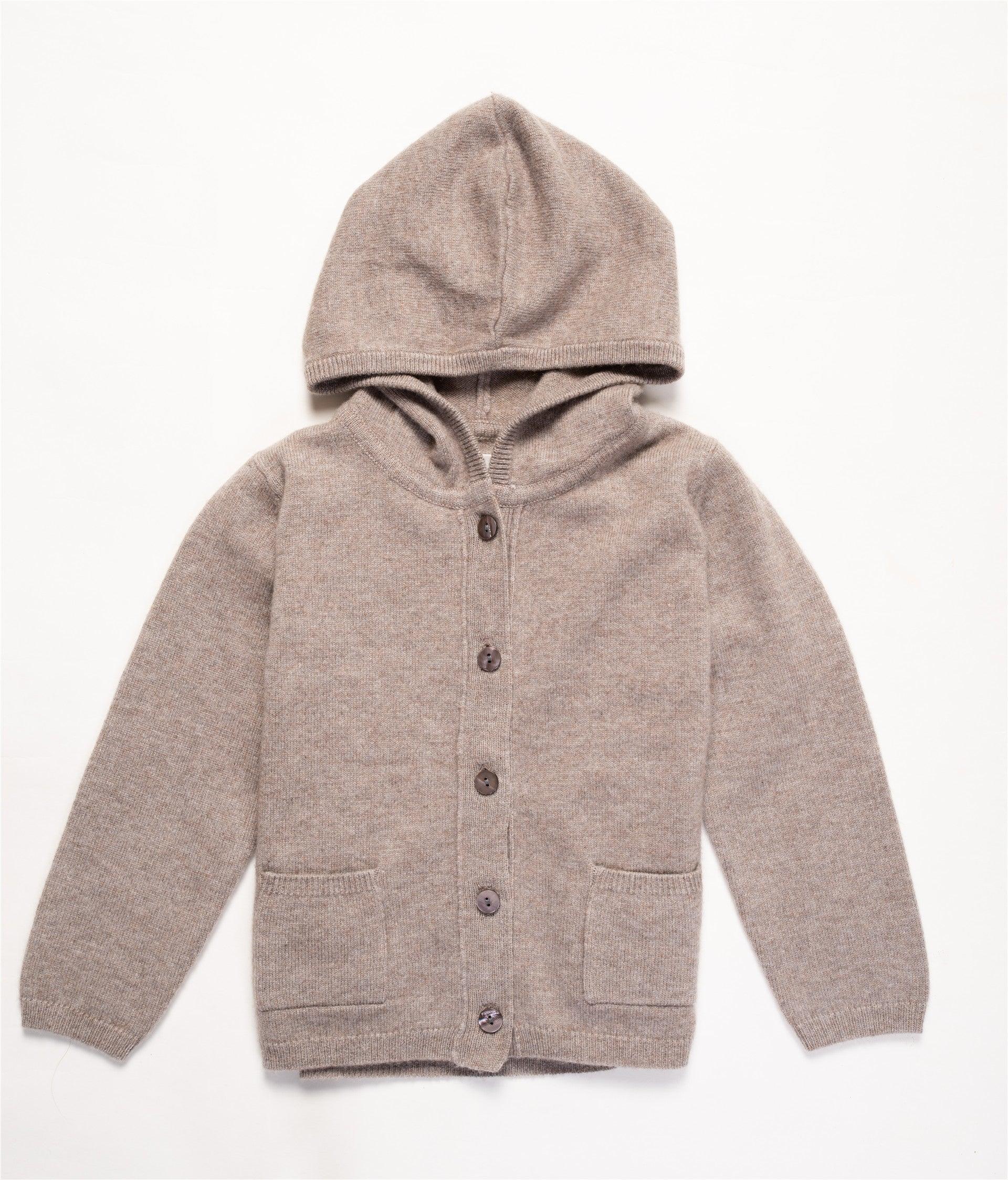 warmly and softly 100 percent cashmere knitted child's hoodies and pants set - Lamycashmere