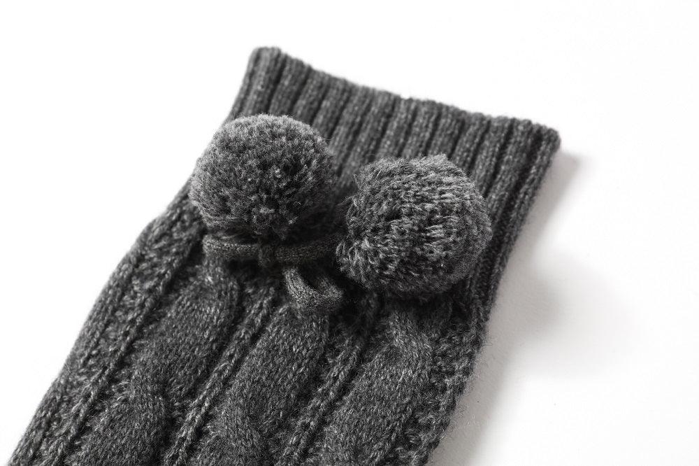 warmly and softly pure cashmere knitted cable mitten - Lamycashmere