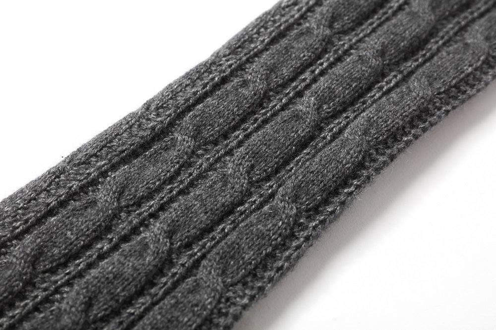 warmly and softly pure cashmere knitted cable mitten - Lamycashmere