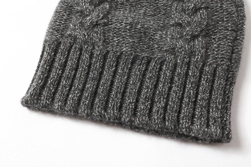 Warmly blended color cashmere hat for unisex style - Lamycashmere