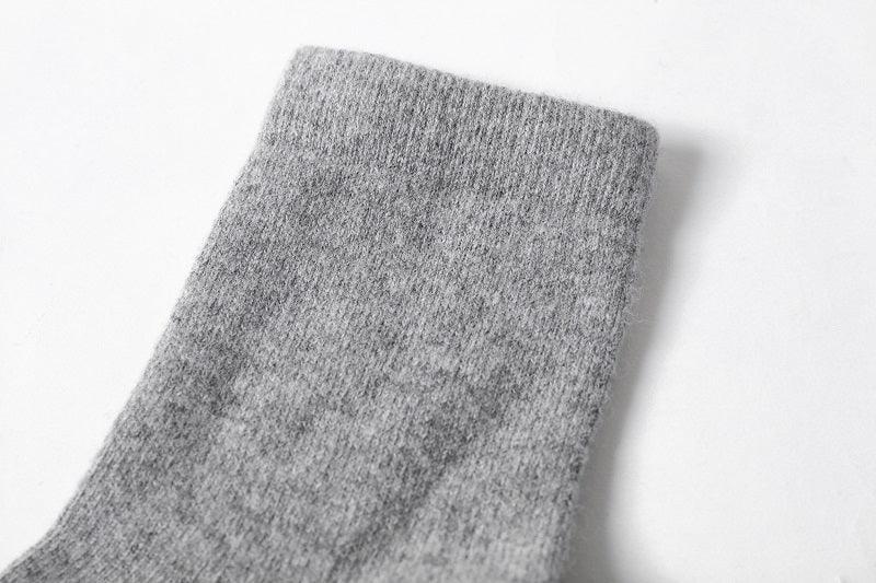 warmly cashmere knitted solid color socks for unisex - Lamycashmere