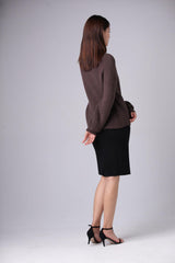 Warmly heavy style of pure cashmere high neck sweater - Lamycashmere