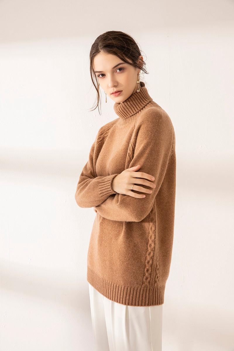 Wholesale OEM/ODM cashmere turtleneck sweater for women's - Lamycashmere