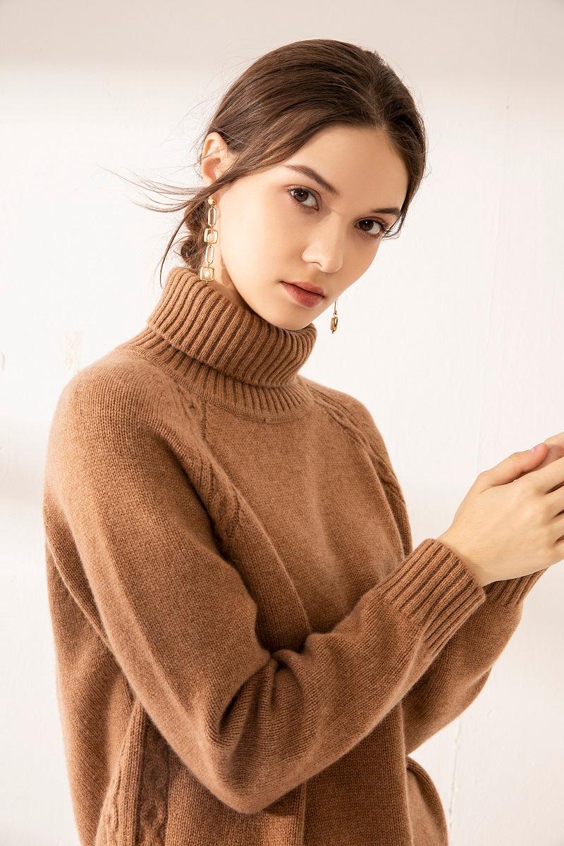 Wholesale OEM/ODM cashmere turtleneck sweater for women's - Lamycashmere