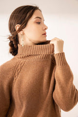 Wholesale OEM/ODM cashmere turtleneck sweater for women's - Lamycashmere