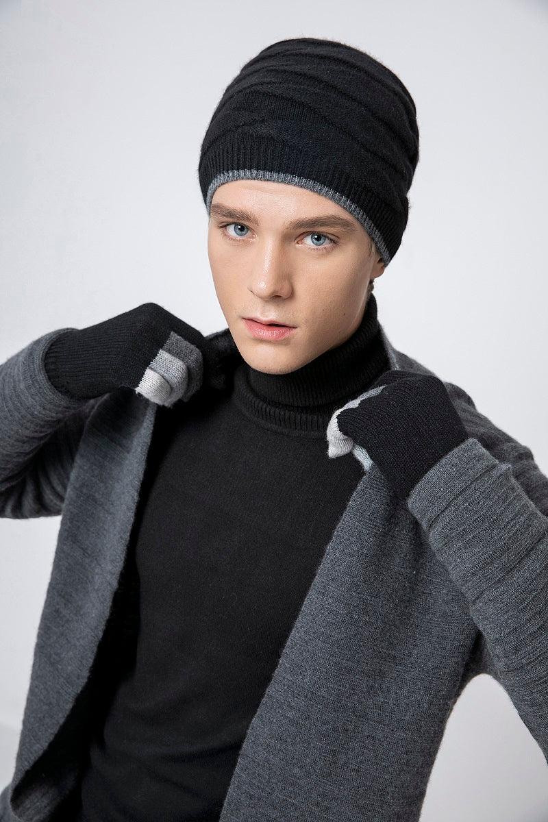 Winter causal warmly cashmere knitted hat for men - Lamycashmere