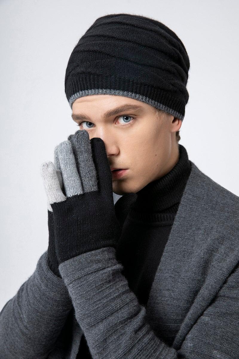 Winter causal warmly cashmere knitted hat for men - Lamycashmere