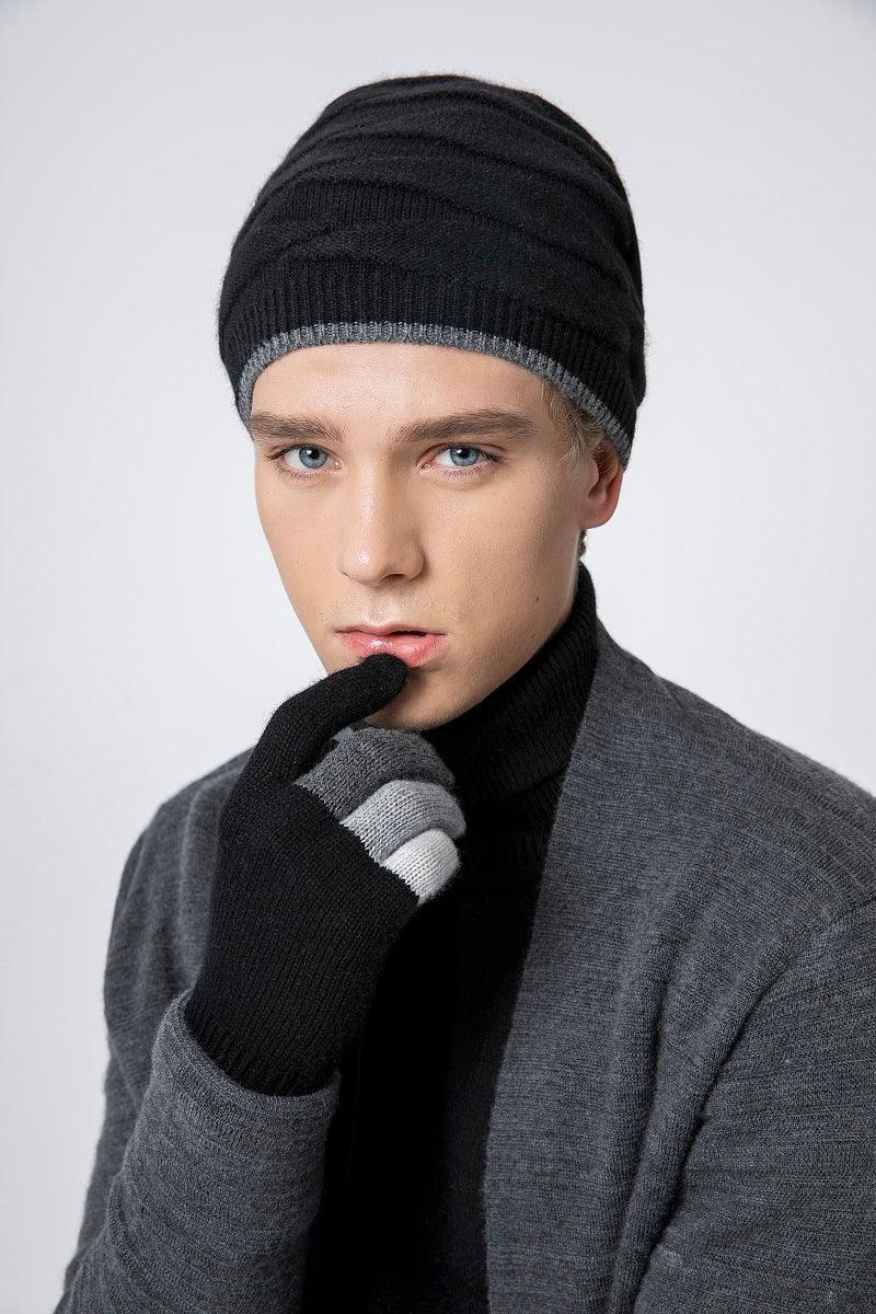 Winter causal warmly cashmere knitted hat for men - Lamycashmere