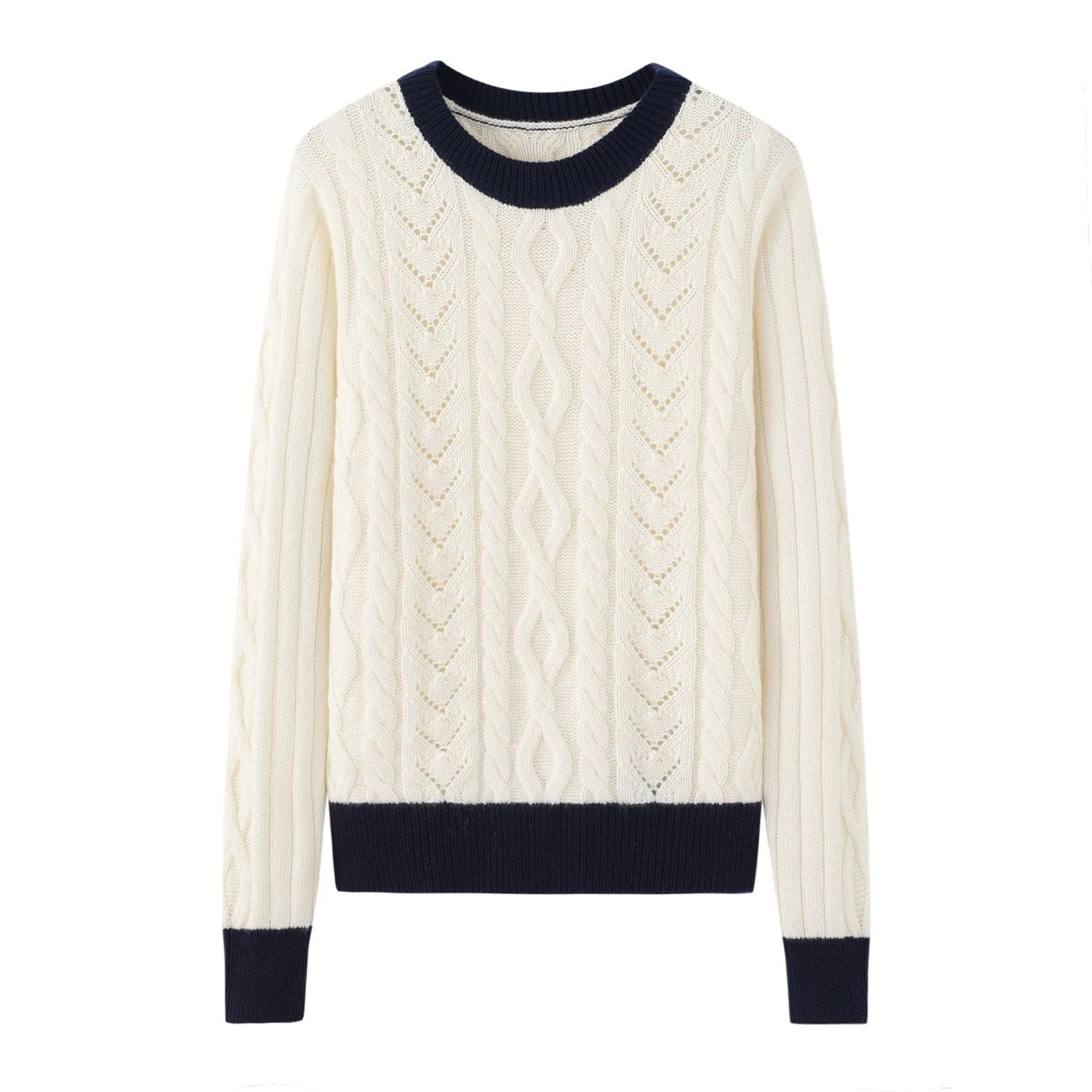 Winter collection warmly softly 100 percent knitted round-neck sweater heavy styles for lady's - Lamycashmere