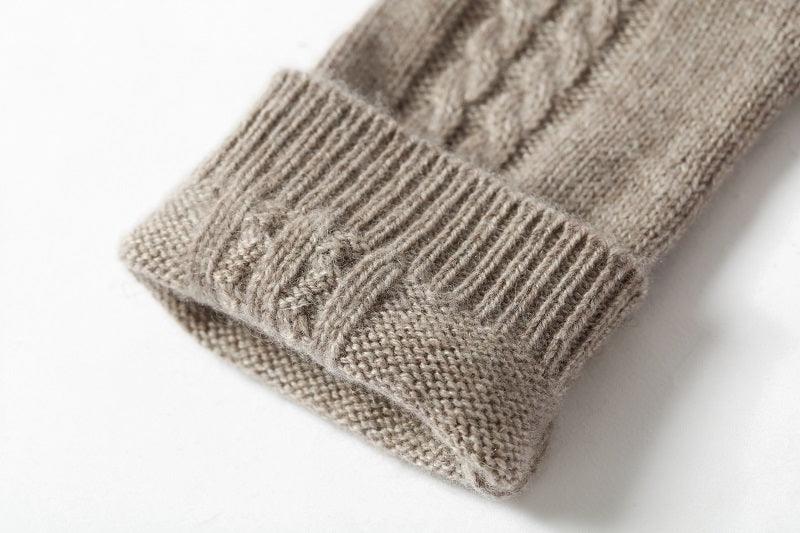 Winter gift highest quality warmly cashmere knitted gloves - Lamycashmere