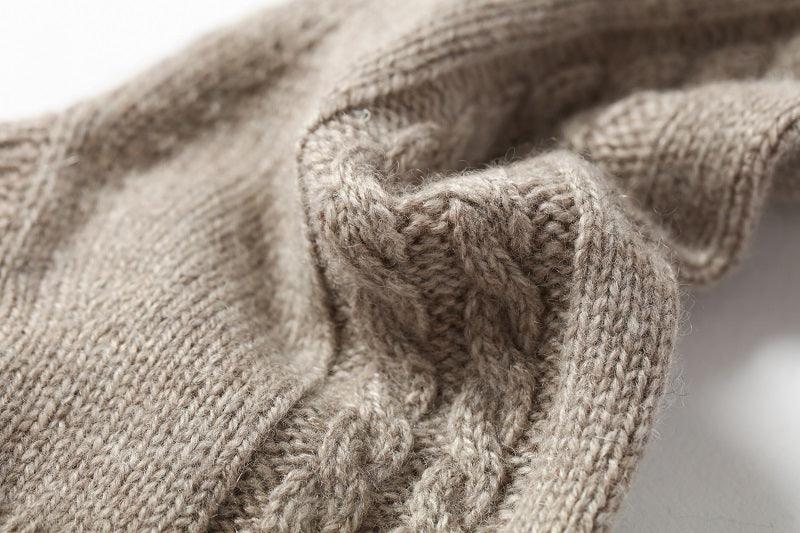 Winter gift highest quality warmly cashmere knitted gloves - Lamycashmere