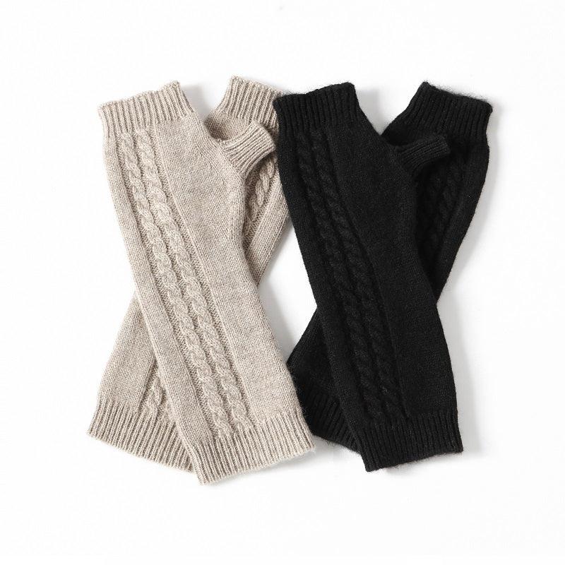 Winter gift highest quality warmly cashmere knitted gloves - Lamycashmere