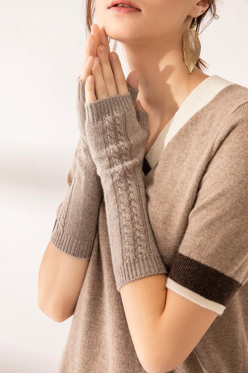 Winter gift highest quality warmly cashmere knitted gloves - Lamycashmere