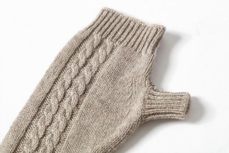 Winter gift highest quality warmly cashmere knitted gloves - Lamycashmere