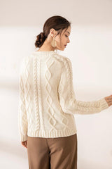 Winter heavy style of high quality cashmere round neck sweater  - Lamycashmere