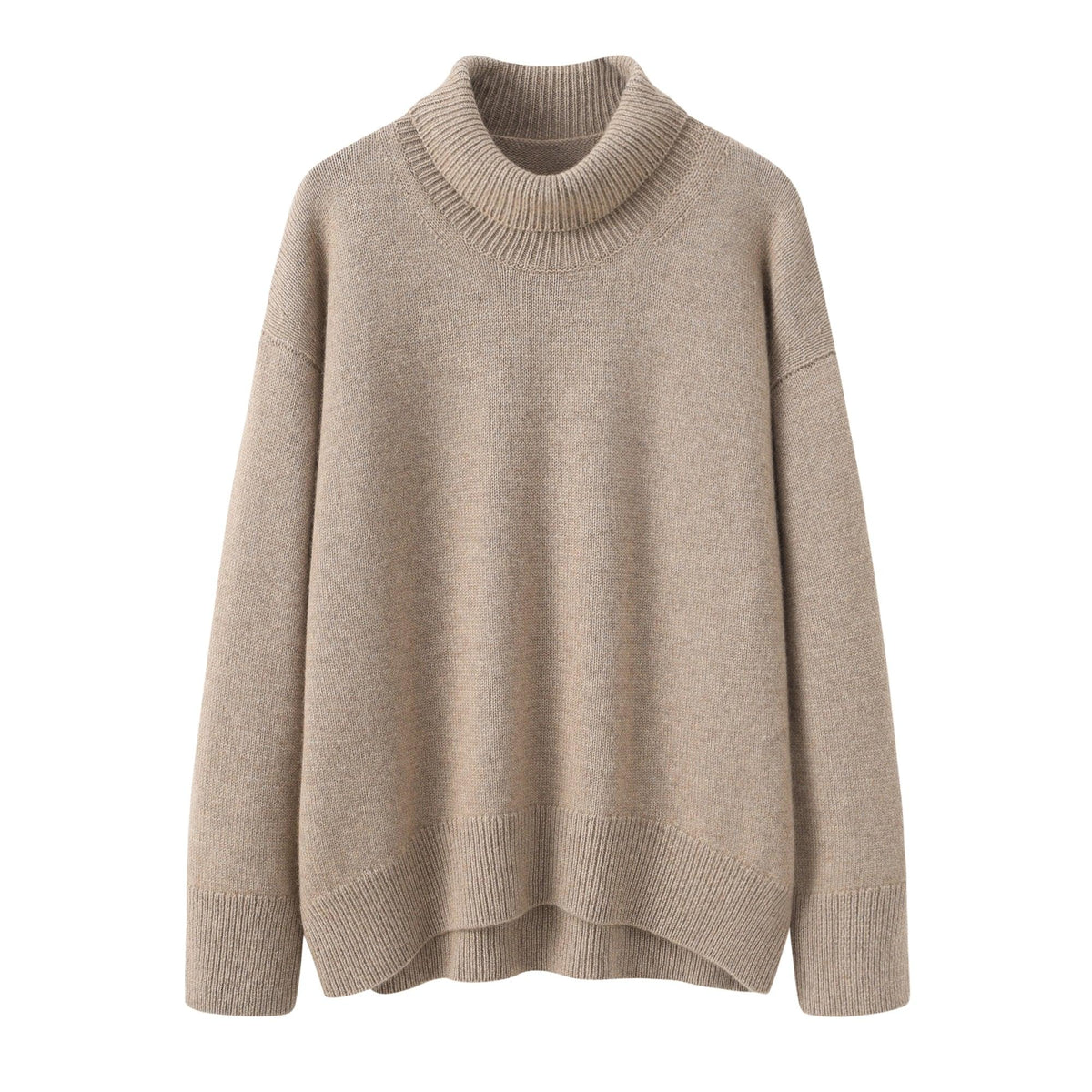 Winter outwear heavy style of pure 100 percent cashmere knitted turtleneck sweater for women - Lamycashmere