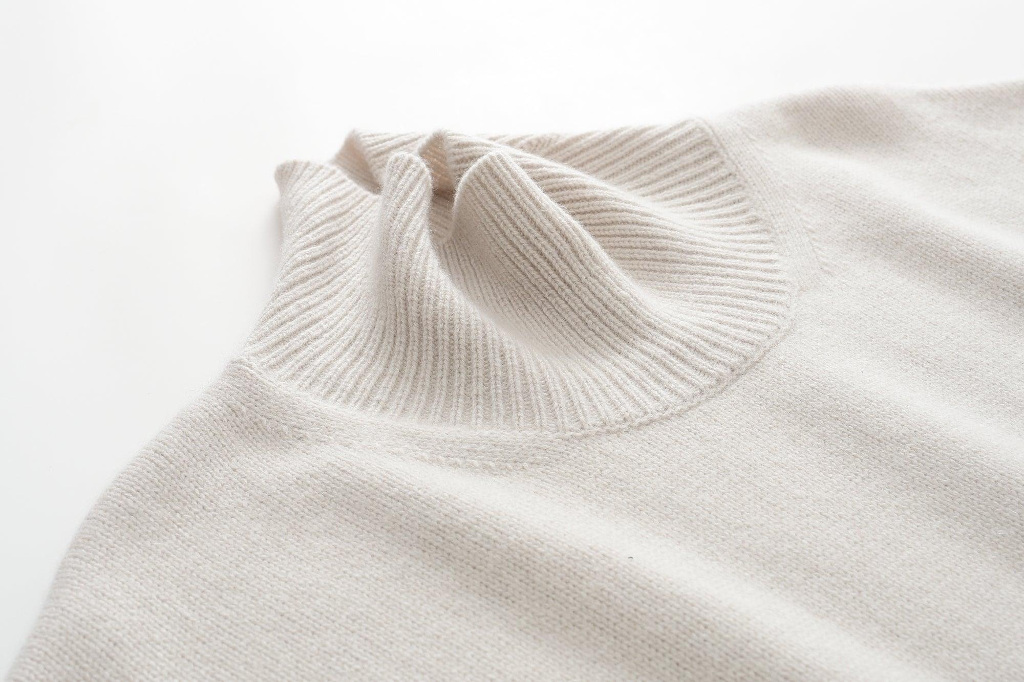 Winter outwear heavy style of pure 100 percent cashmere knitted turtleneck sweater for women - Lamycashmere