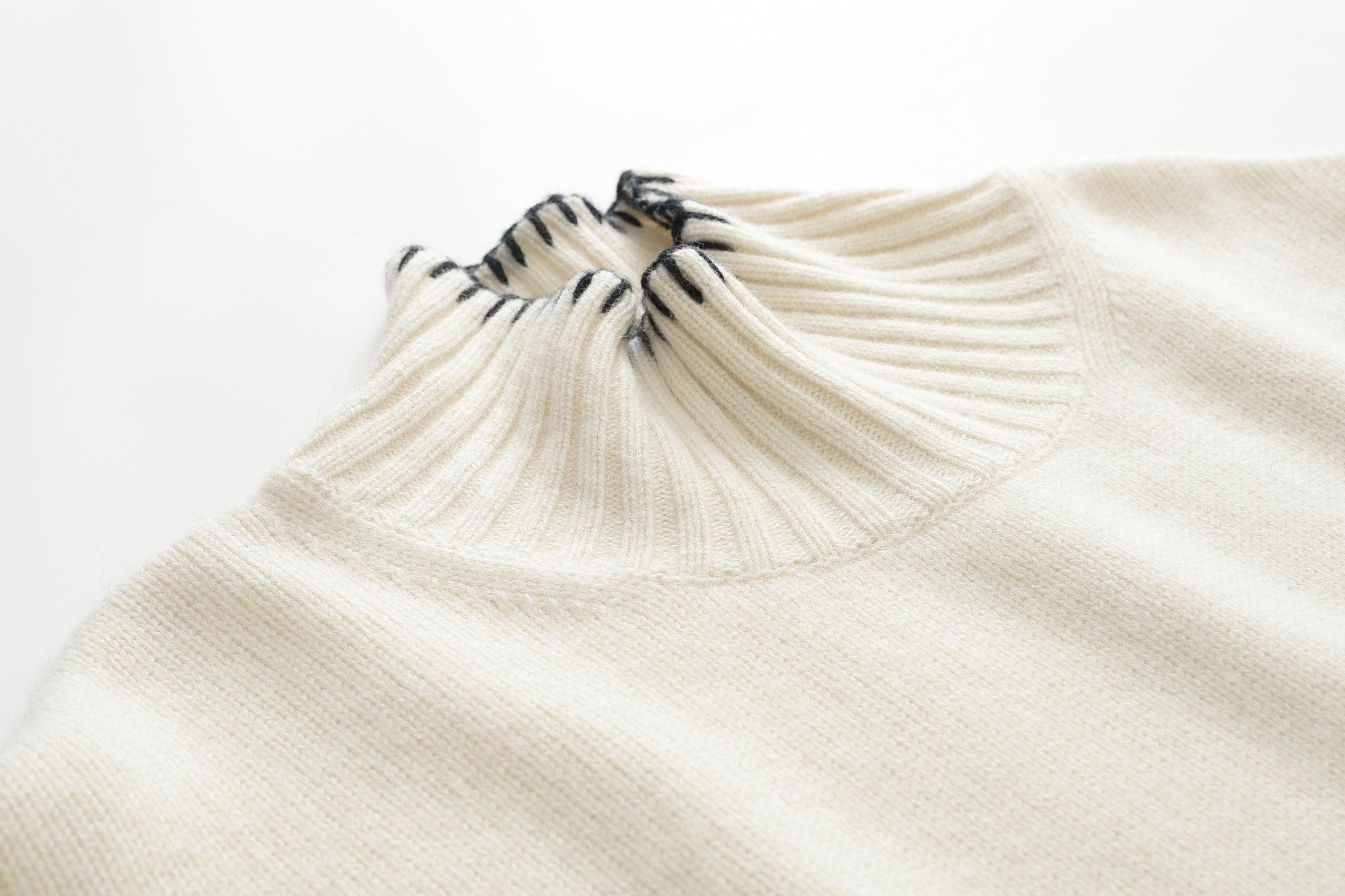 Winter style of pure cashmere plain guage knitted turtleneck pullover for lady's - Lamycashmere