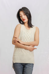 Women autumn holiday knitted cashmere vest - Lamycashmere