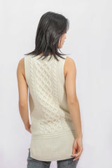 Women autumn holiday knitted cashmere vest - Lamycashmere