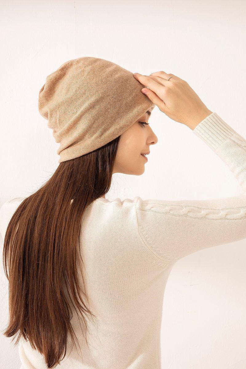 Women's simple & fashional knitted cashmere hat - Lamycashmere